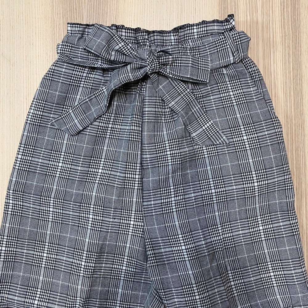 SOLD‼️ZAFUL PLAID BLACK & WHITE TROUSER 🖤
